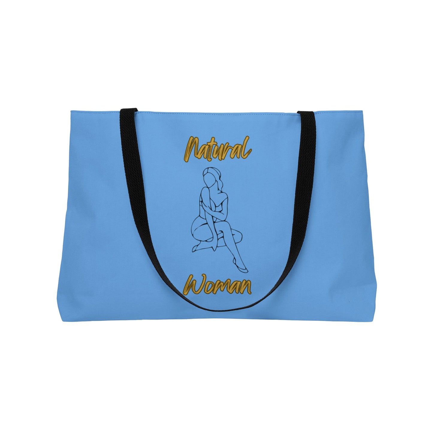 Natural Woman Shoulder Action (BL) Weekender Tote Bag LIGHT BLUE