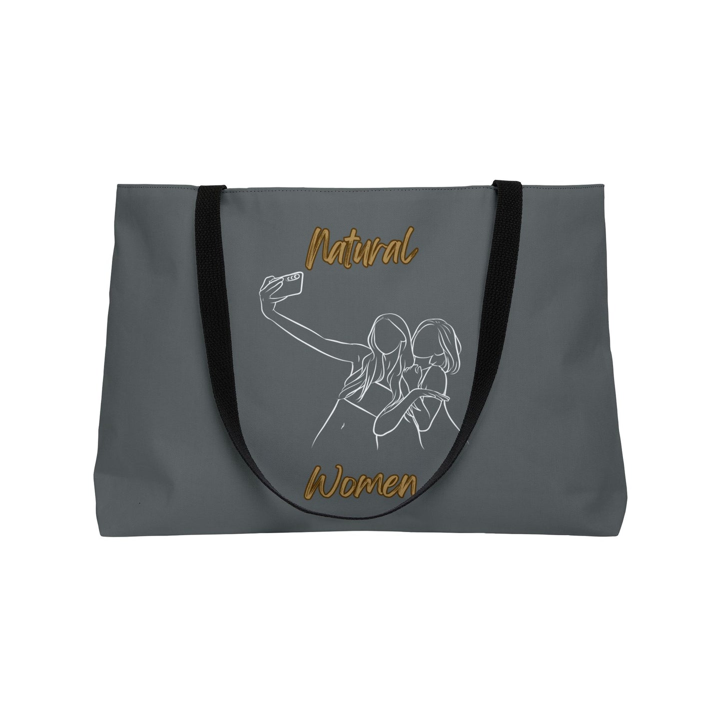 Natural Women Friends Selfie (WL) Weekender Tote Bag DARK GREY