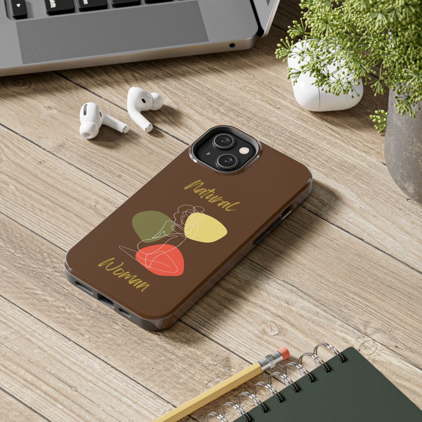 Natural Woman Colorful Pose (WL)Tough Phone Cases BROWN