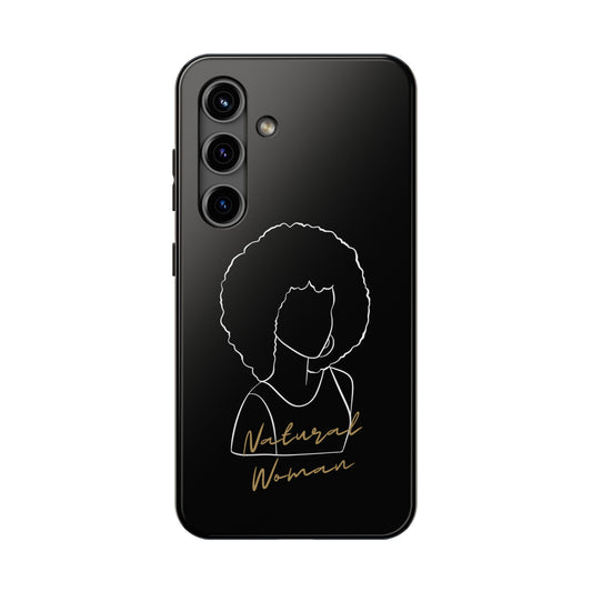 Natural Woman Afro (WL) Tough Phone Case BLACK