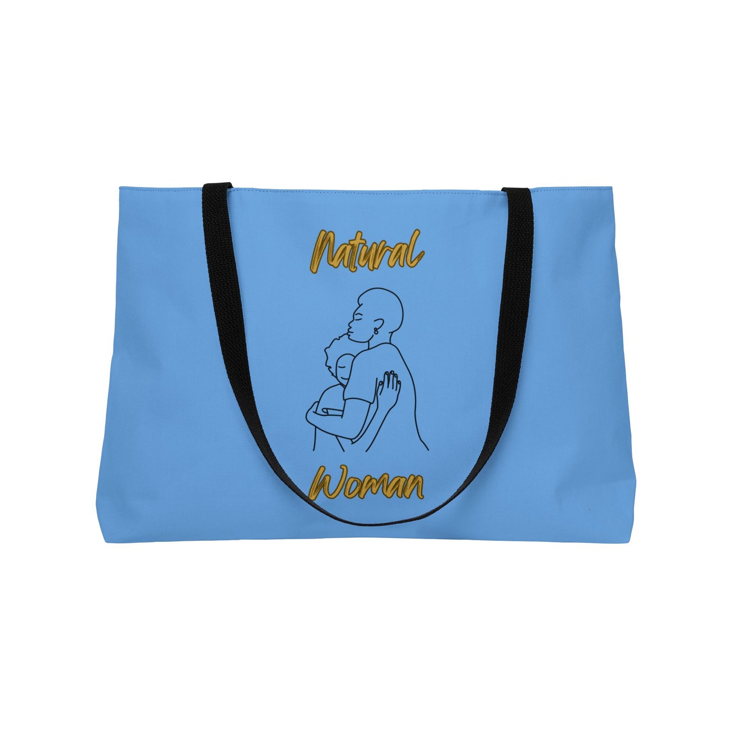 Natural Woman Safe With Momma (BL) Weekender Tote Bag LIGHT BLUE