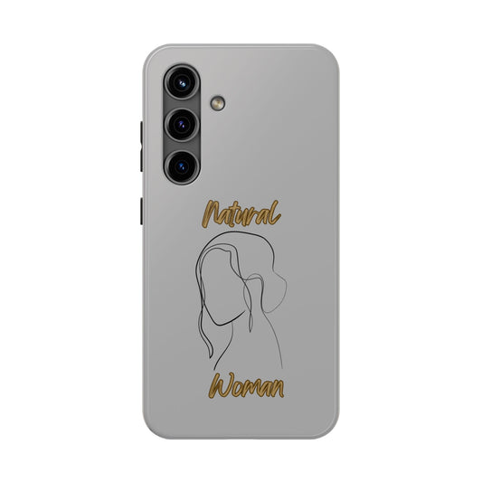 Natural Woman Hanging Hair (BL) Tough Phone Cases LIGHT GREY