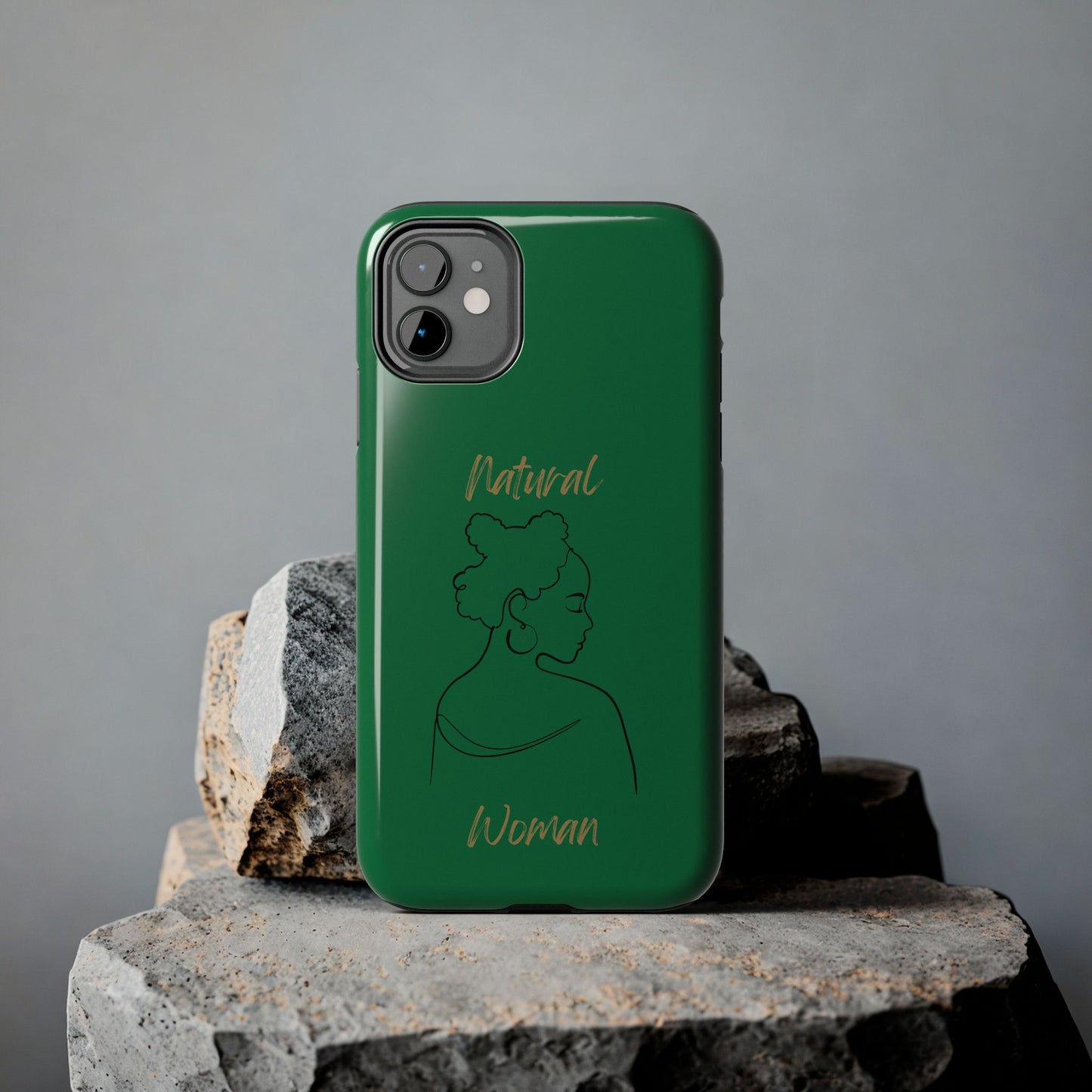 Natural Woman Twists (BL) Tough Phone Cases DARK GREEN