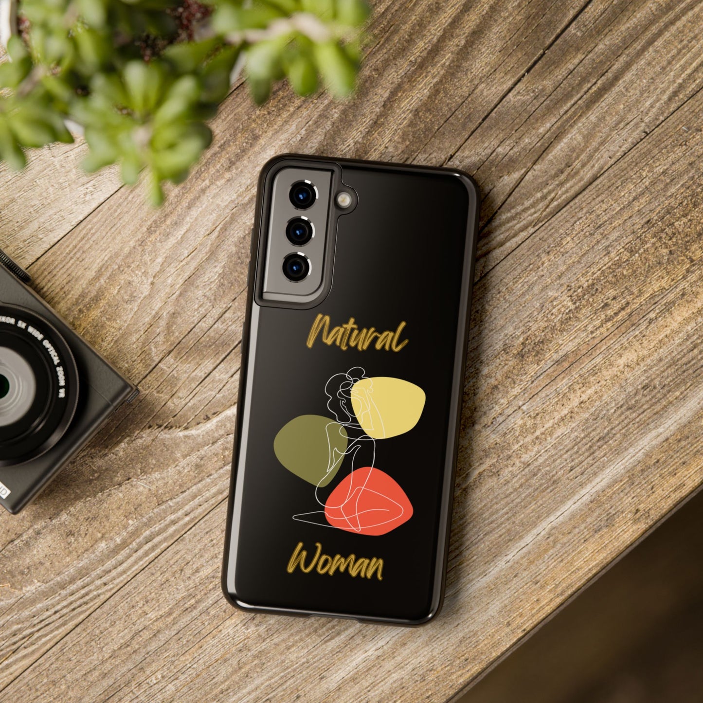 Natural Woman Colorful Pose (WL)Tough Phone Cases BLACK
