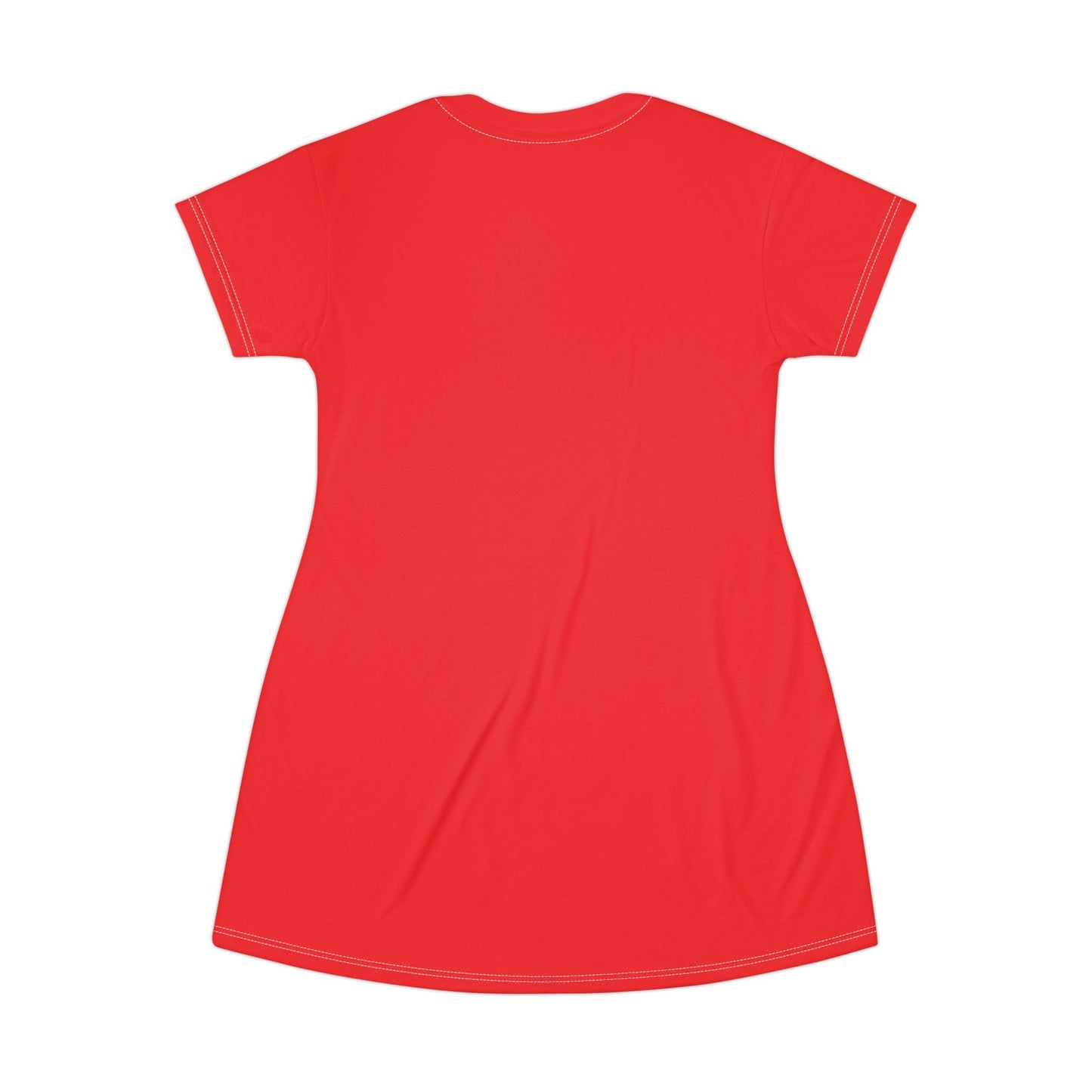 Strong Momma T-Shirt Dress (AOP/BL) Red