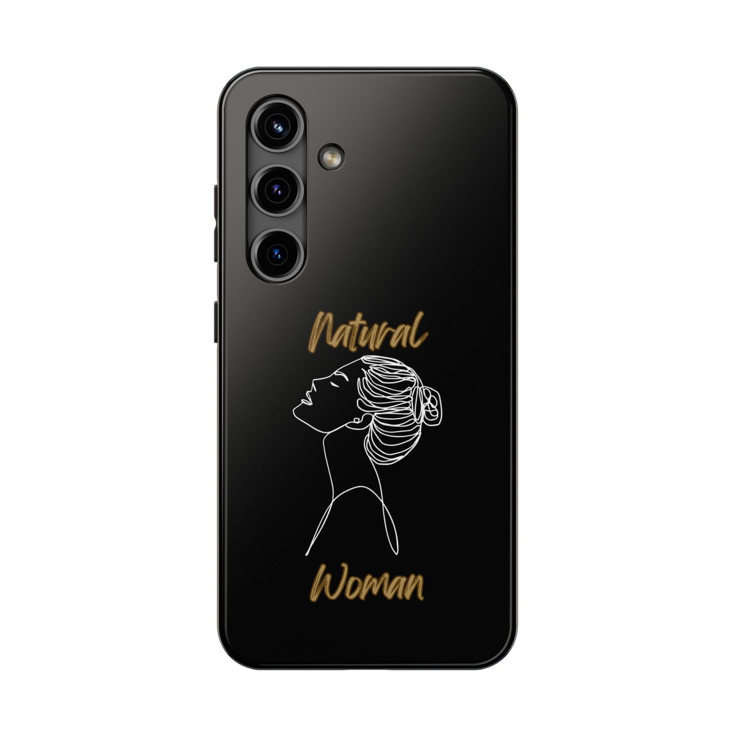 Natural Woman Wet Bun (WL) Tough Phone Cases BLACK