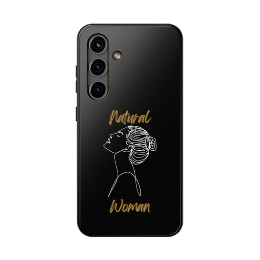Natural Woman Wet Bun (WL) Tough Phone Cases BLACK