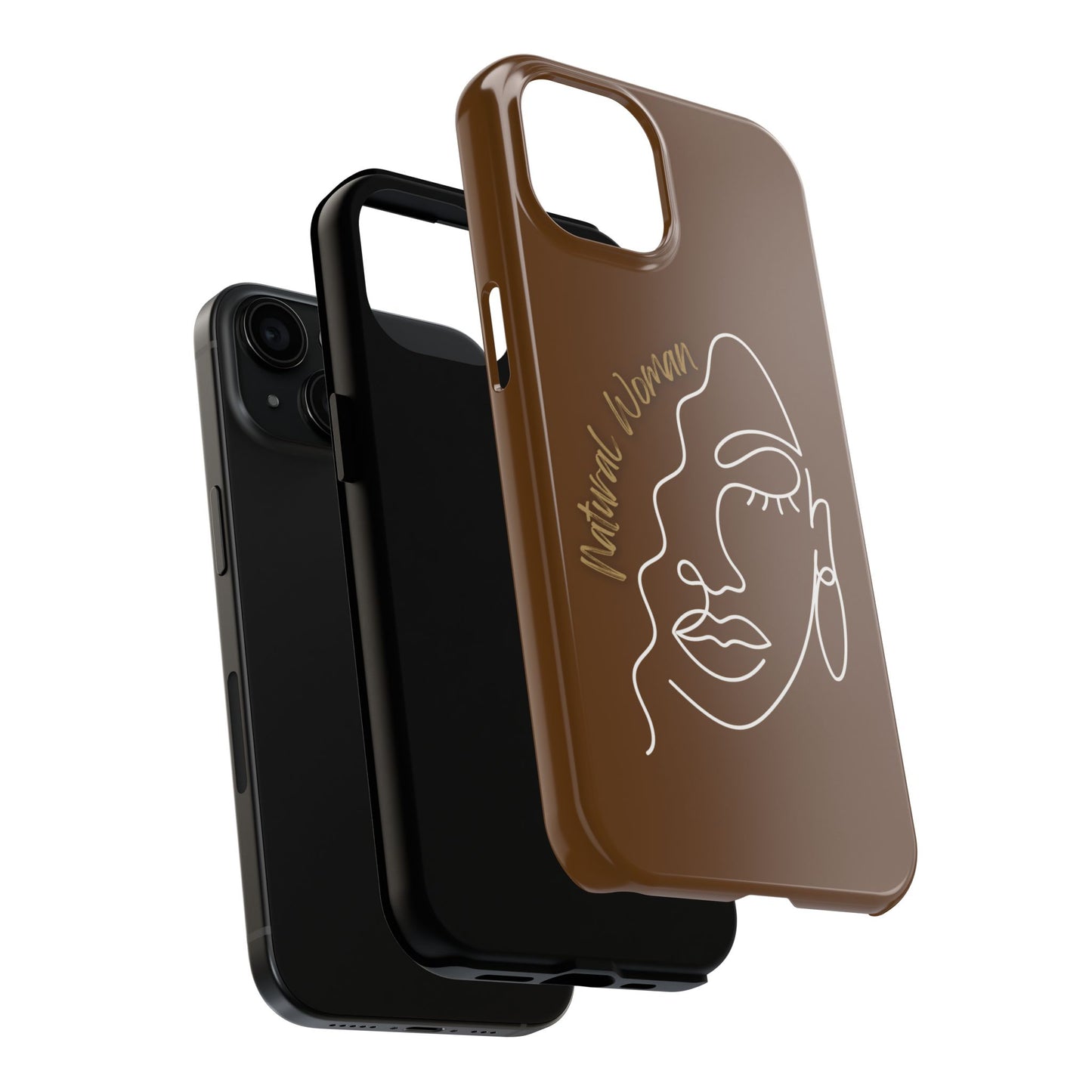 Natural Woman Half Face (WL)Tough Phone Case BROWN