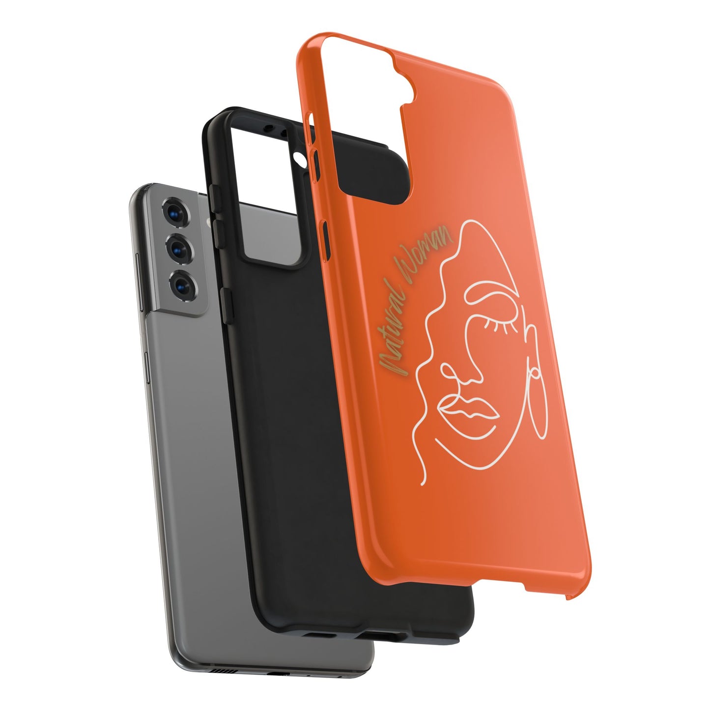 Natural Woman Half Face (WL)Tough Phone Case ORANGE