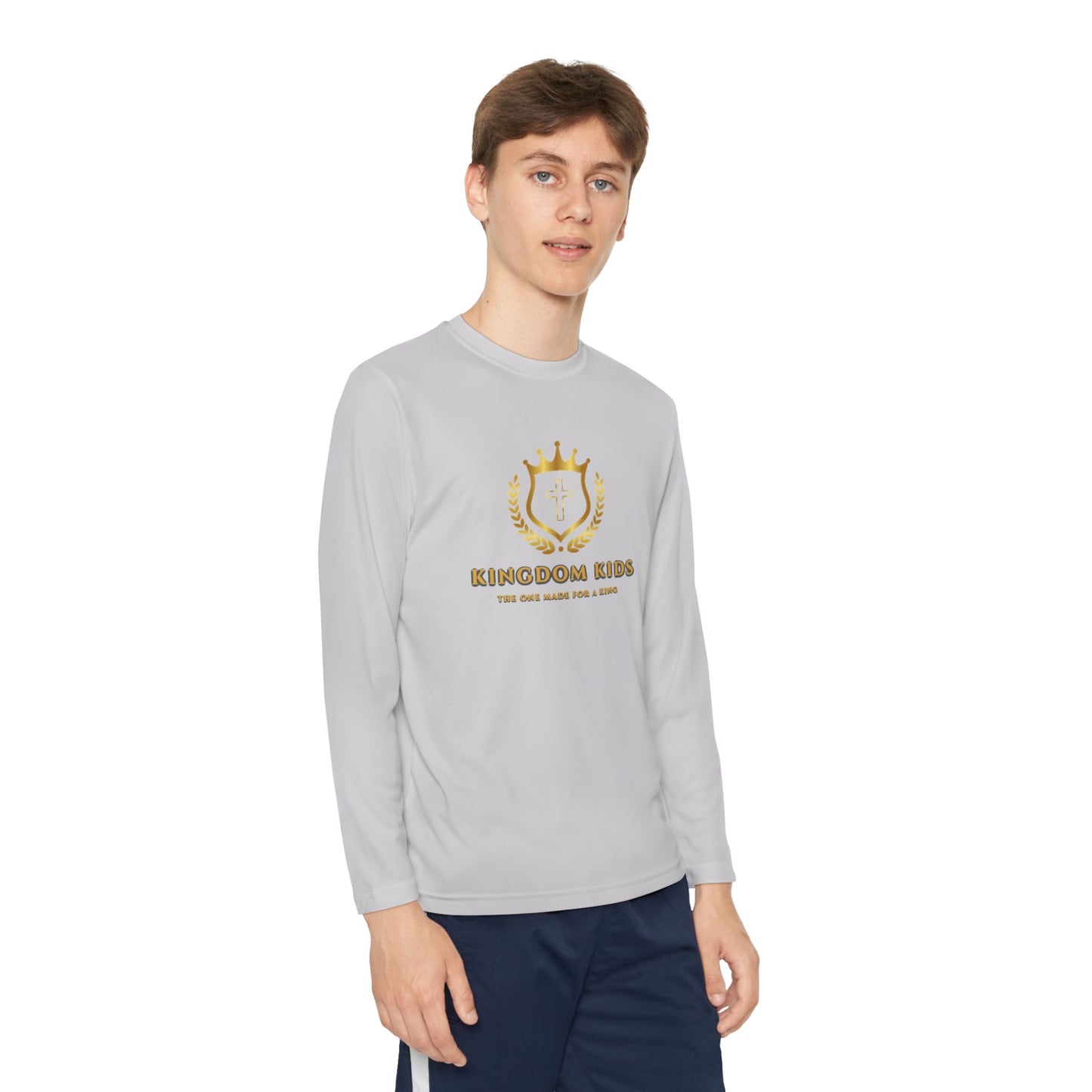 Kingdom Kids Youth Long Sleeve Tee - Crown Design