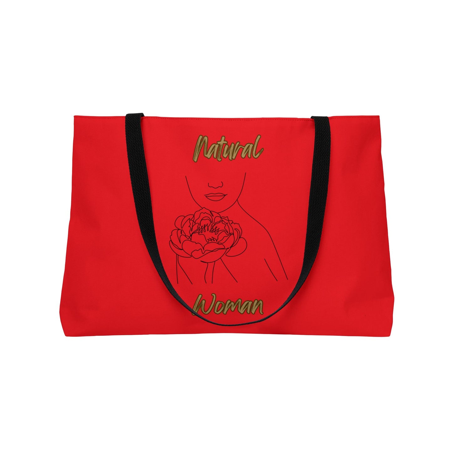 Natural Woman Kissed Flower (BL) Weekender Tote Bag RED