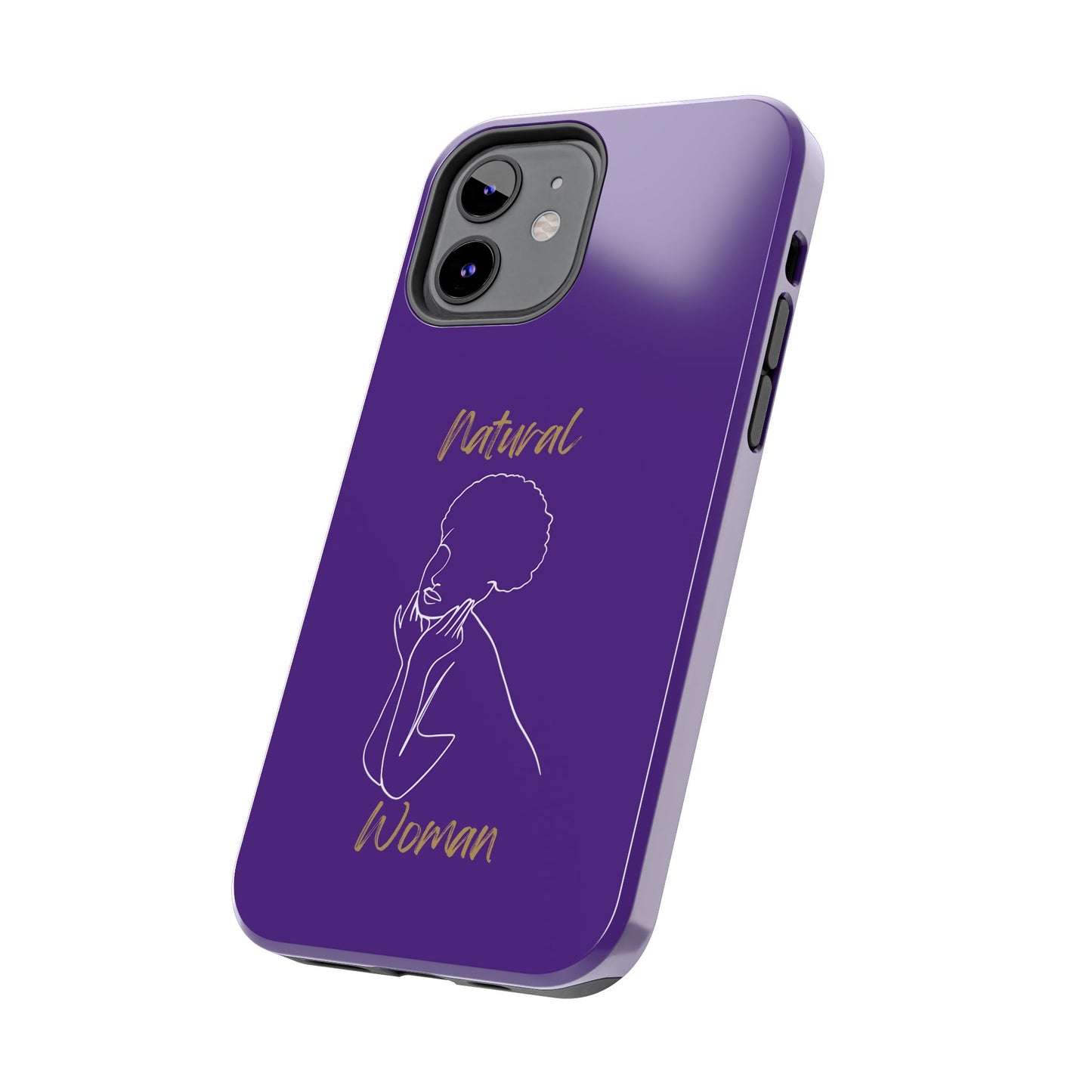 Natural Woman Cute Afro (WL)Tough Phone Cases PURPLE