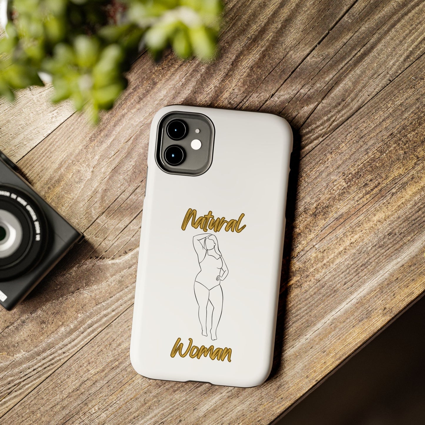 Natural Woman Looking Good (BL)Tough Phone Cases WHITE