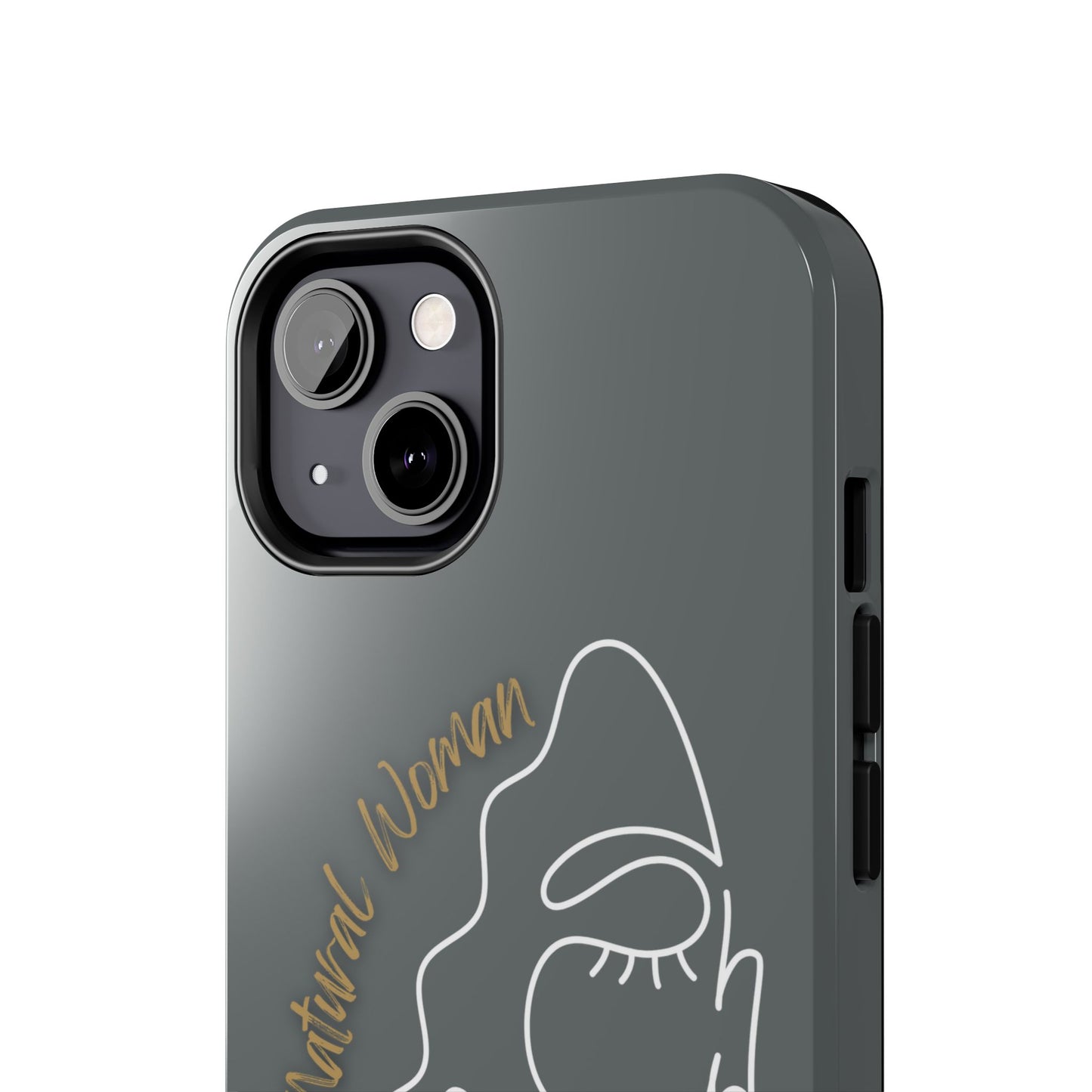 Natural Woman Half Face (WL)Tough Phone Case DARK GREY