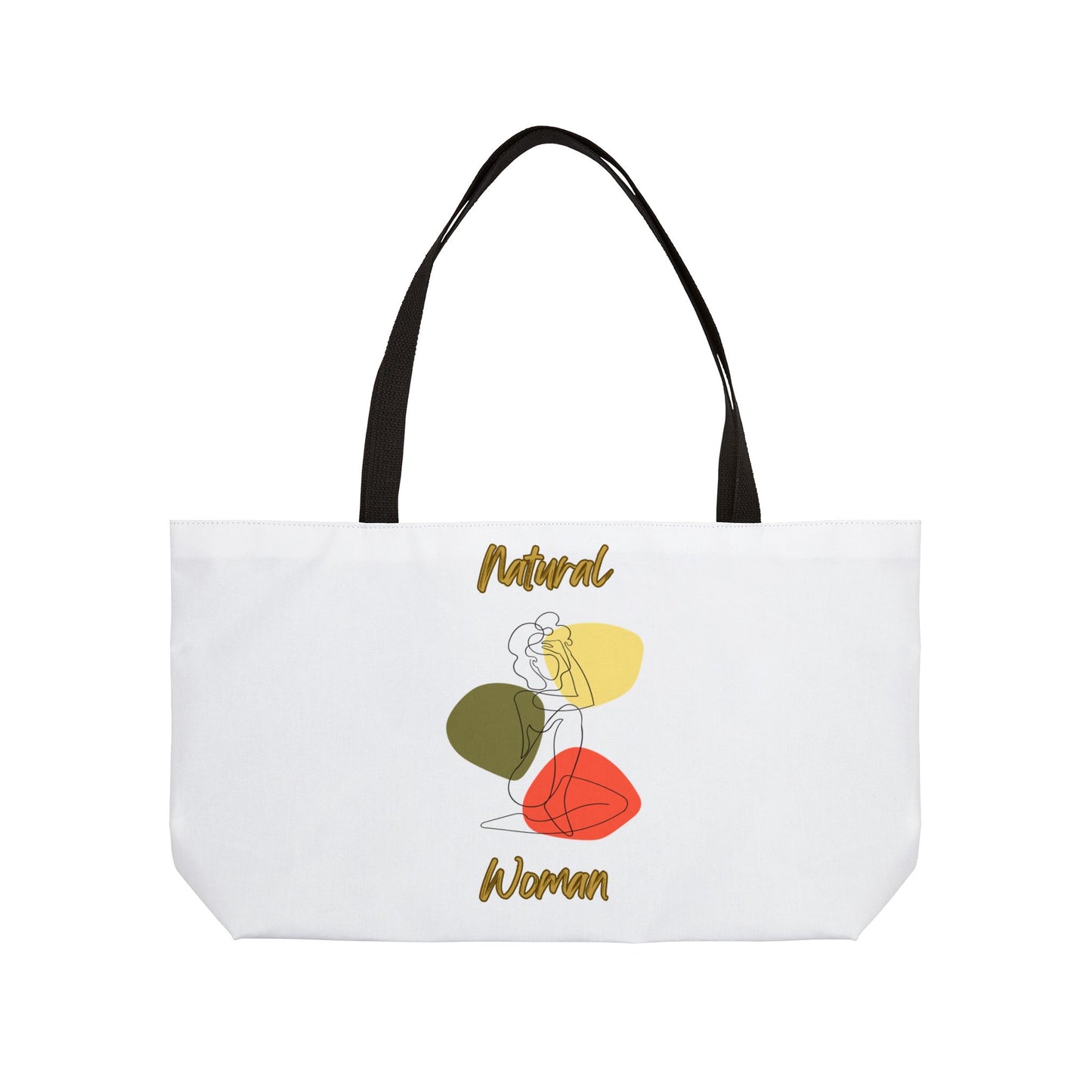 Natural Woman Colorful Pose (BL) Weekender Tote Bag WHITE