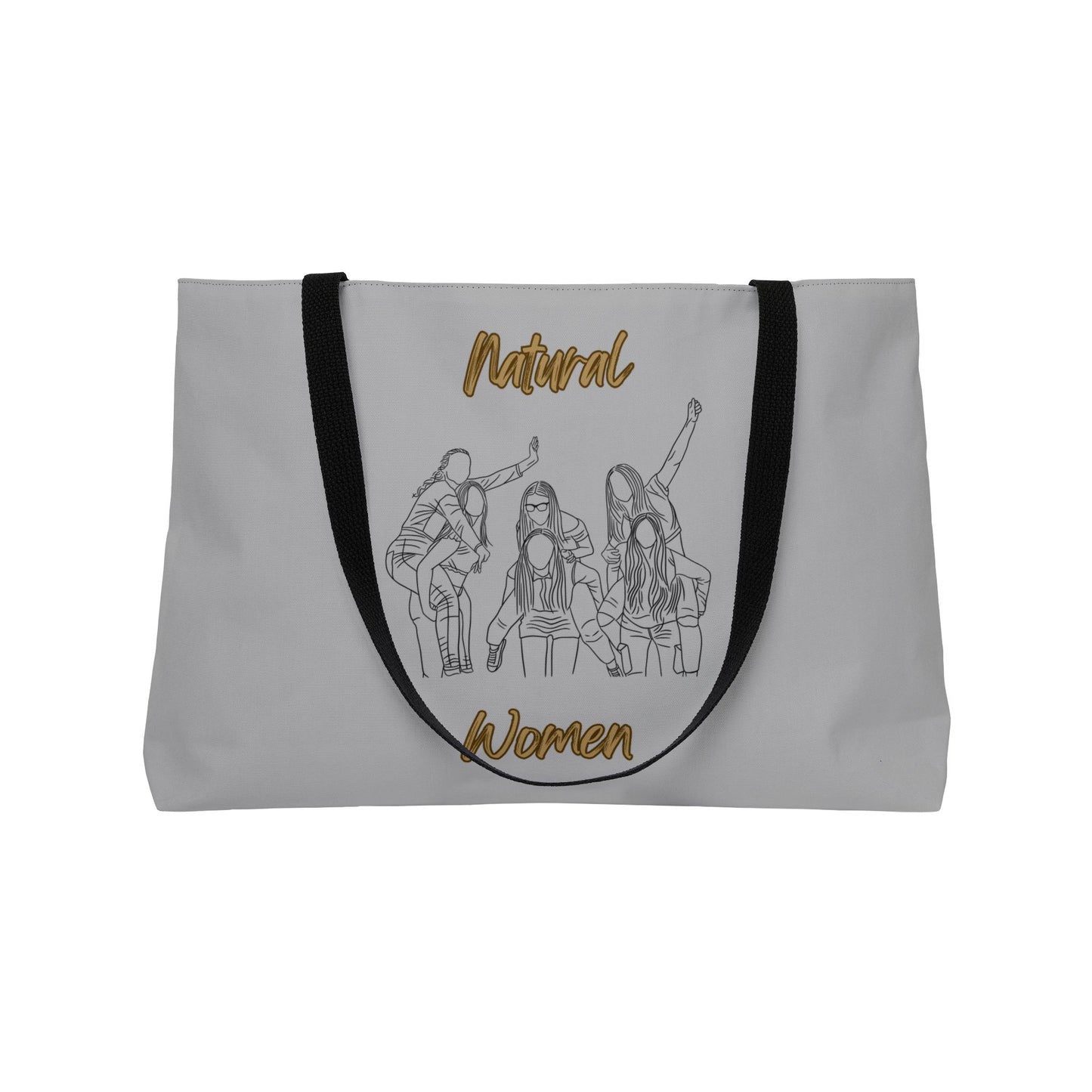 Natural Women Piggy Back (BL) Weekender Tote Bag LIGHT GREY