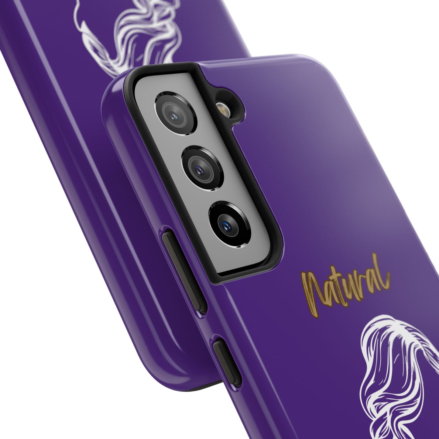 Natural Woman Long Curl (WL)Tough Phone Cases PURPLE