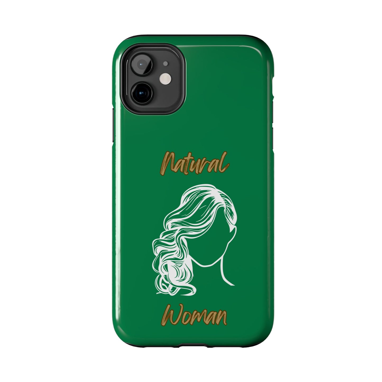 Natural Woman Long Curl (WL)Tough Phone Cases DARK GREEN