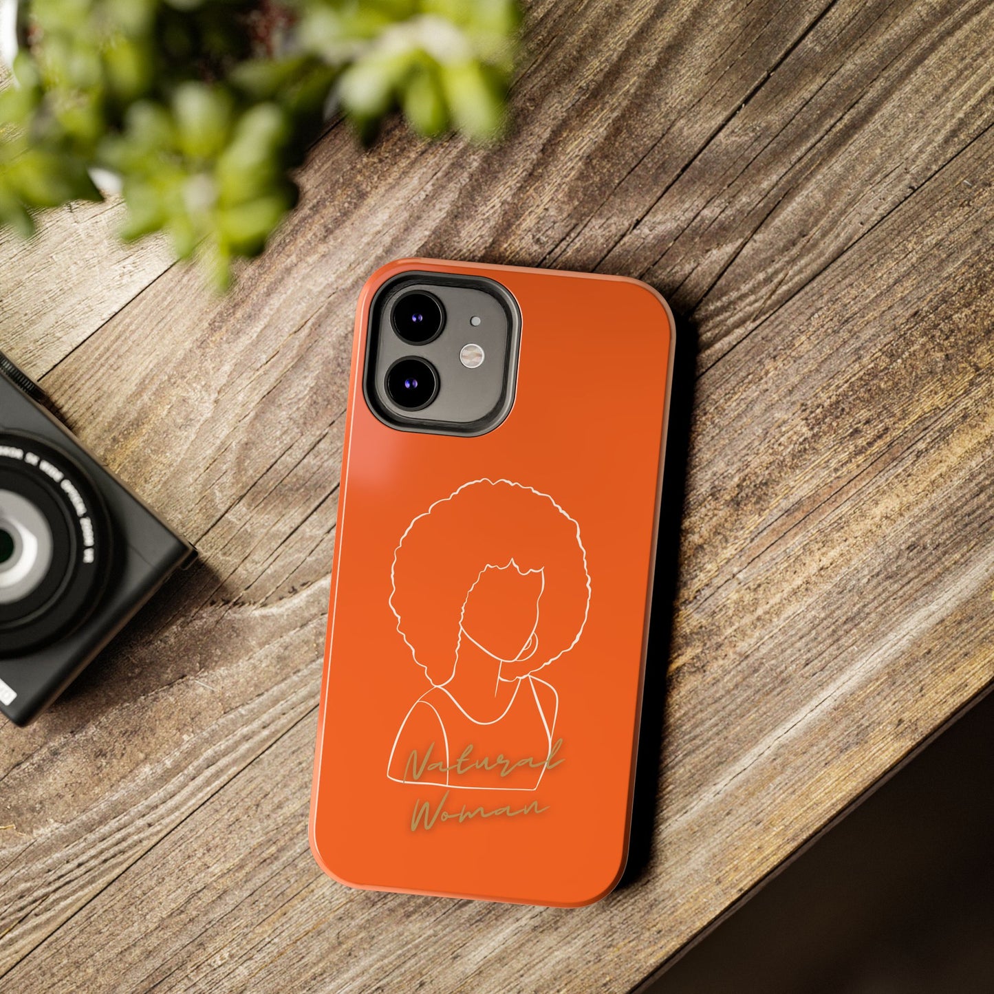 Natural Woman Afro (WL)Tough Phone Cases ORANGE