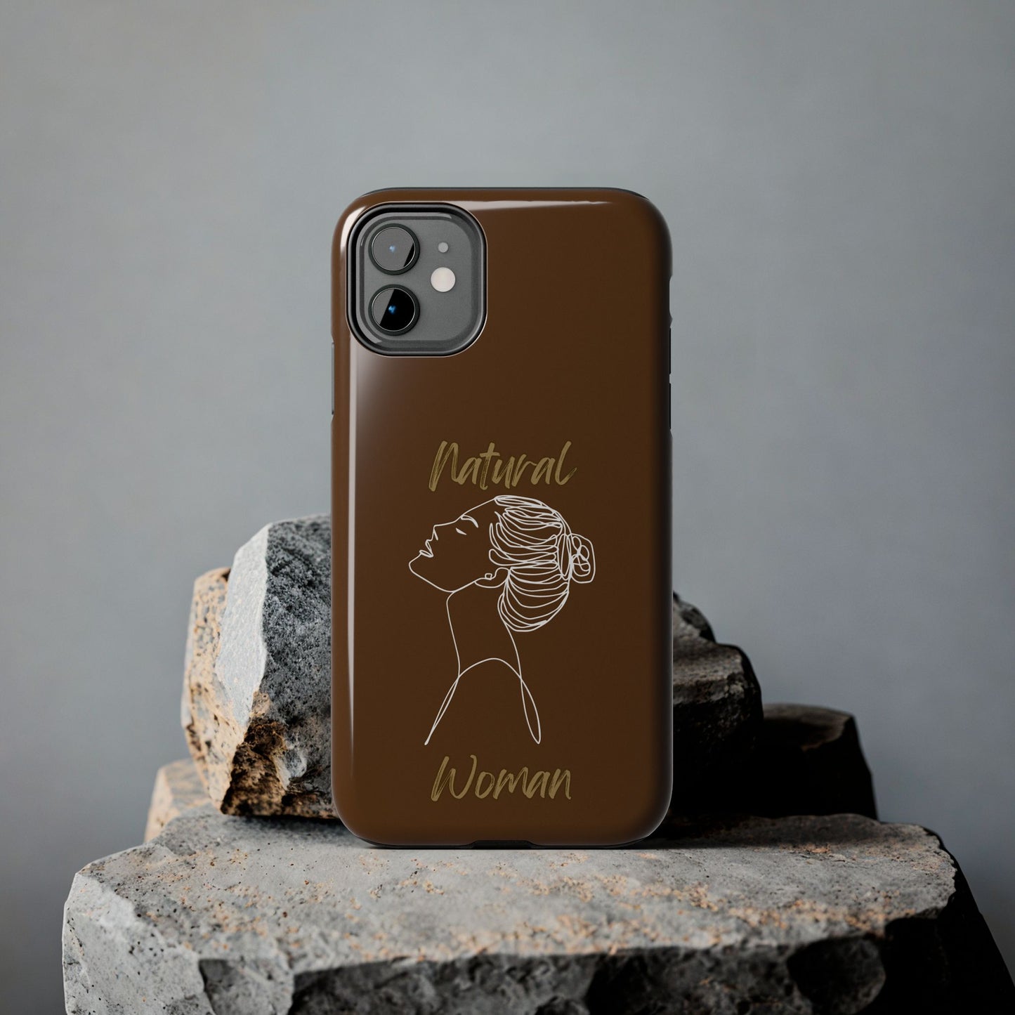 Natural Woman Wet Bun (WL) Tough Phone Cases BROWN