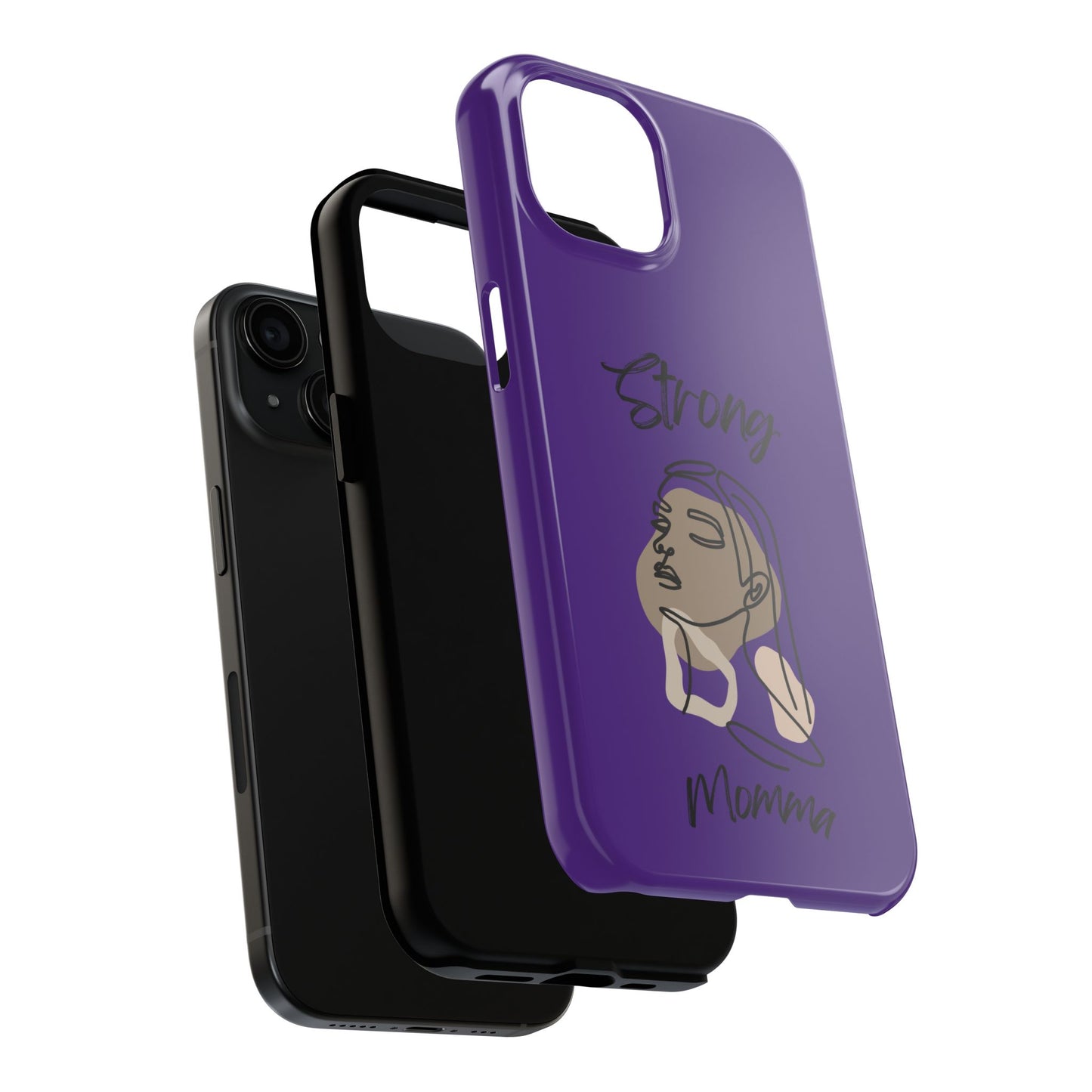 STRONG MOMMA Samsung Galaxy Tough Phone Cases (BL) Purple
