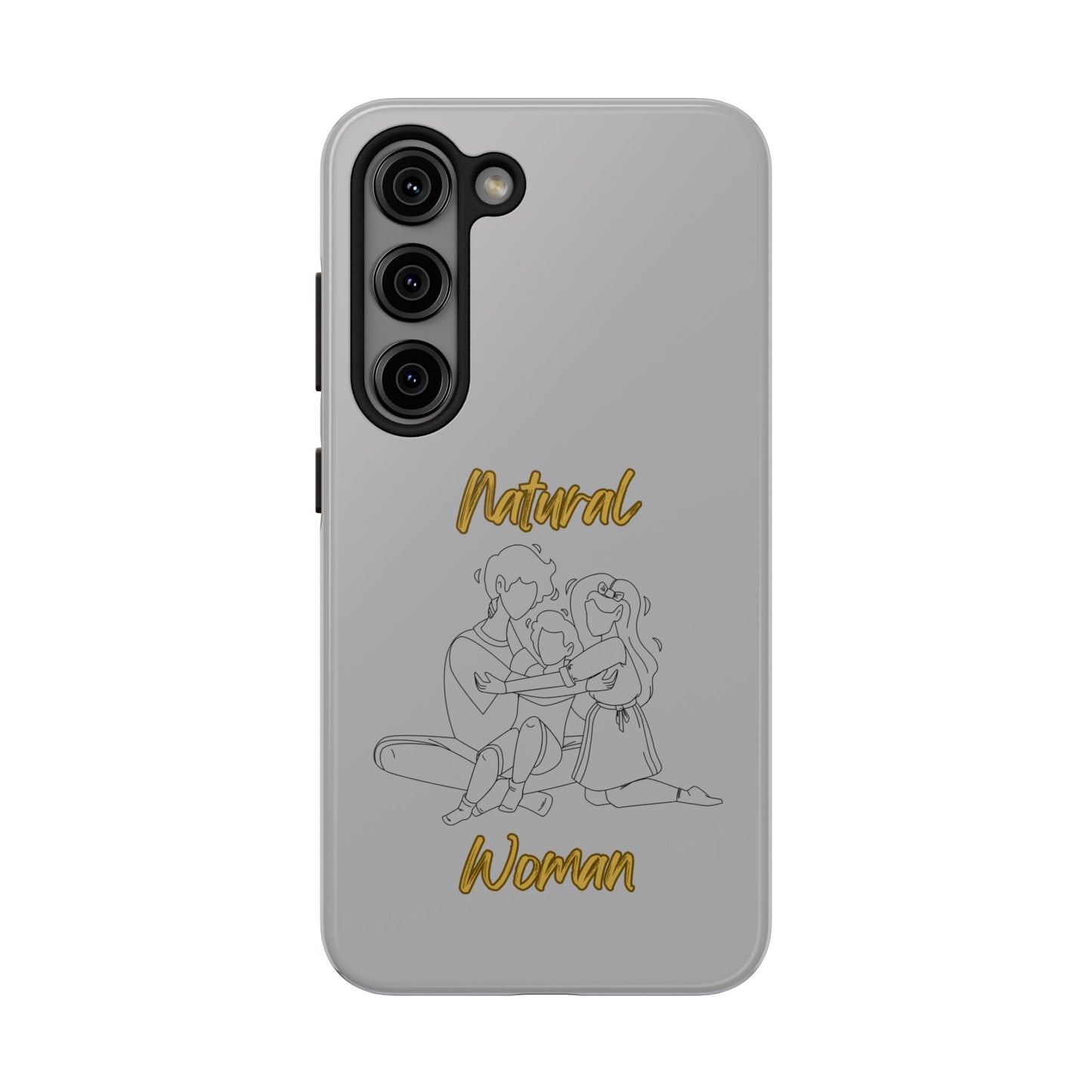 Natural Woman Bear Hugs (BL) Tough Phone Cases LIGHT GREY
