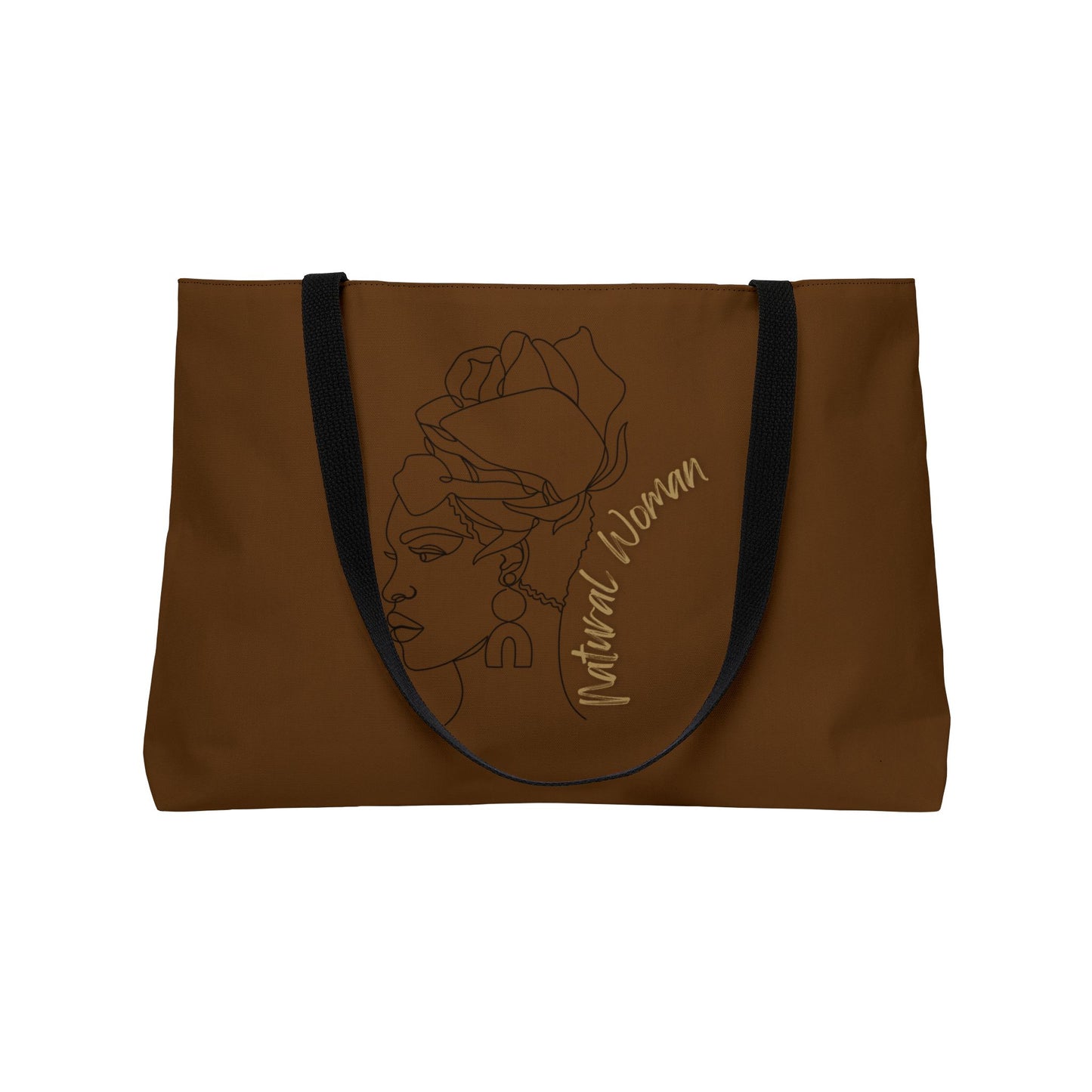 Natural Woman Flower Wrap (BL) Weekender Tote Bag BROWN