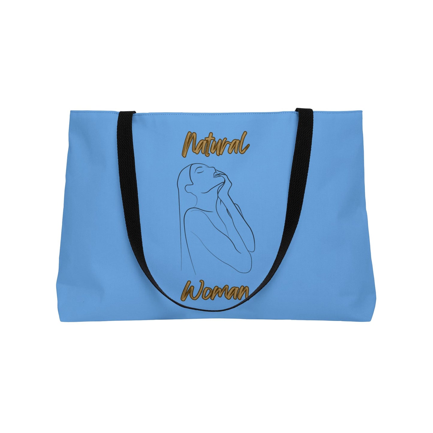 Natural Woman Thank You (BL) Weekender Tote Bag LIGHT BLUE