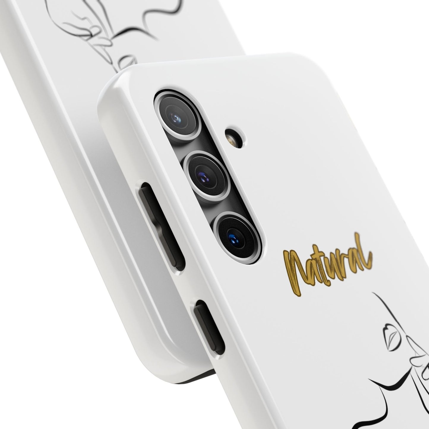 Natural Woman Chin Up (BL)Tough Phone Cases WHITE