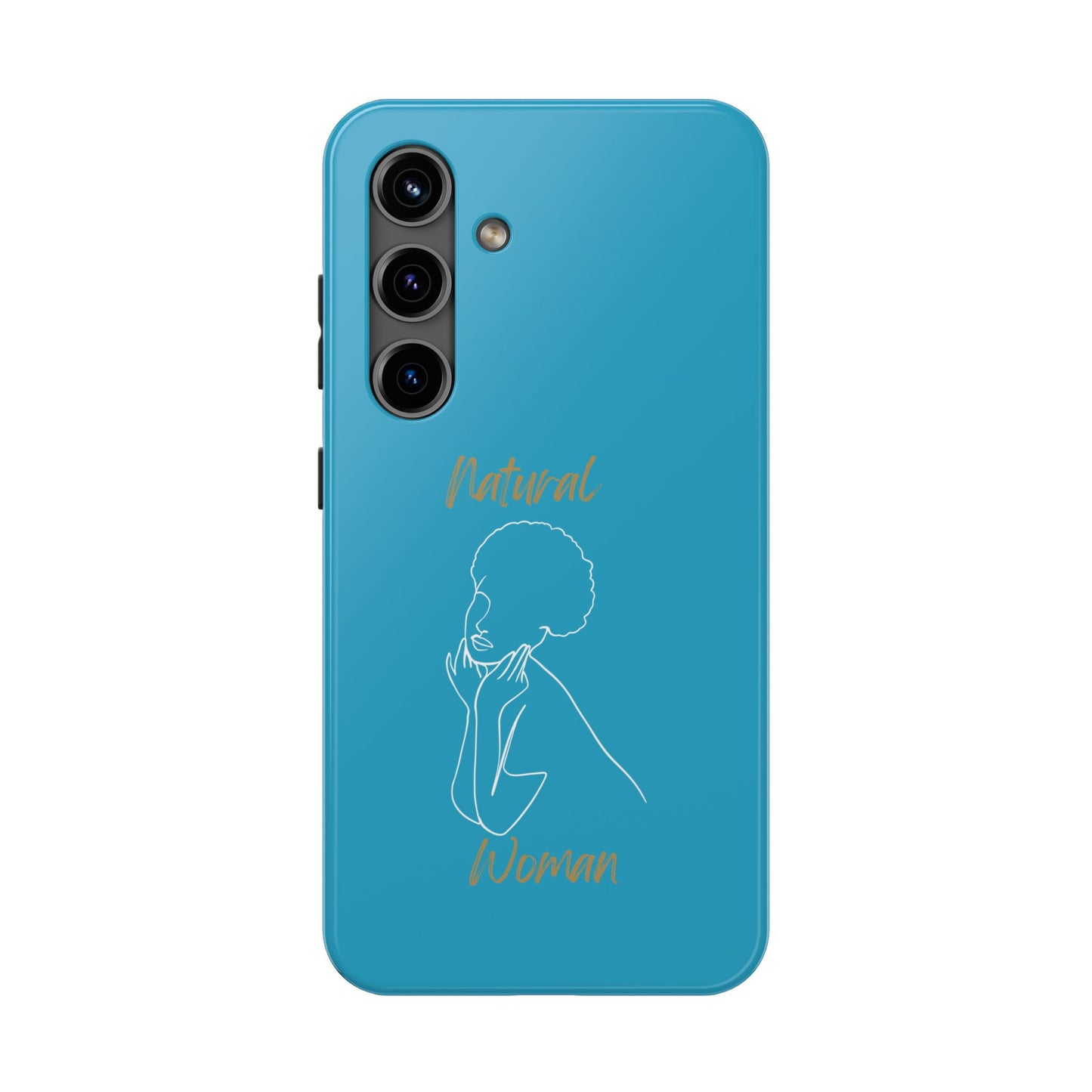 Natural Woman Cute Afro (WL)Tough Phone Cases TURQUOISE