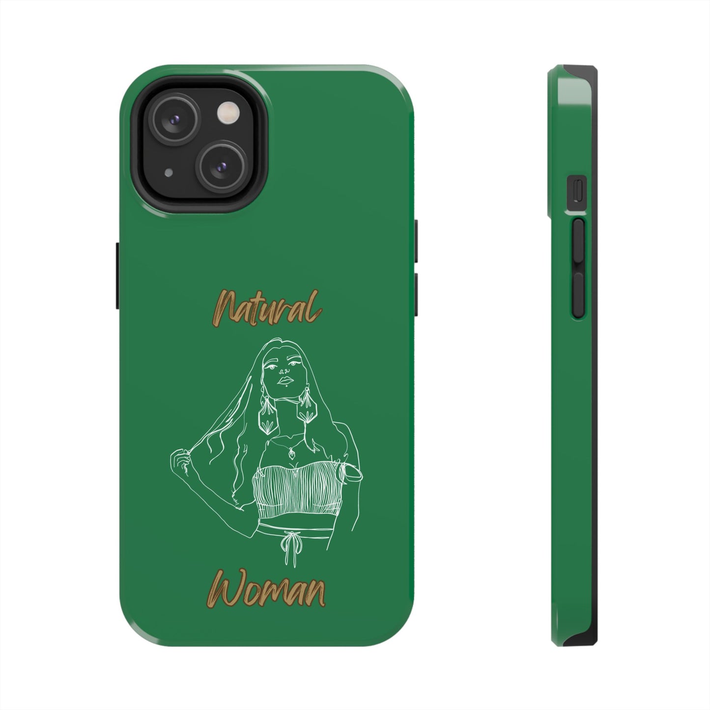 Natural Woman Thinking (WL)Tough Phone Cases DARK GREEN