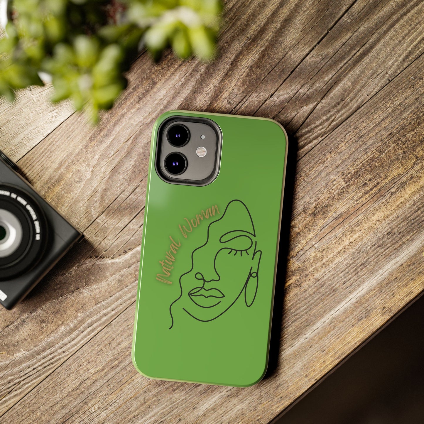 Natural Woman Half Face (BL)Tough Phone Case GREEN