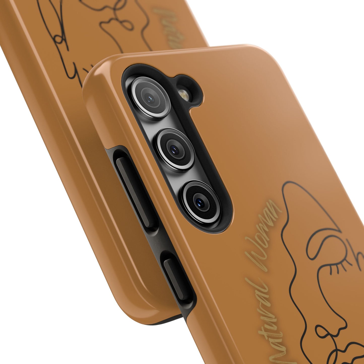 Natural Woman Half Face (BL)Tough Phone Case LIGHT BROWN