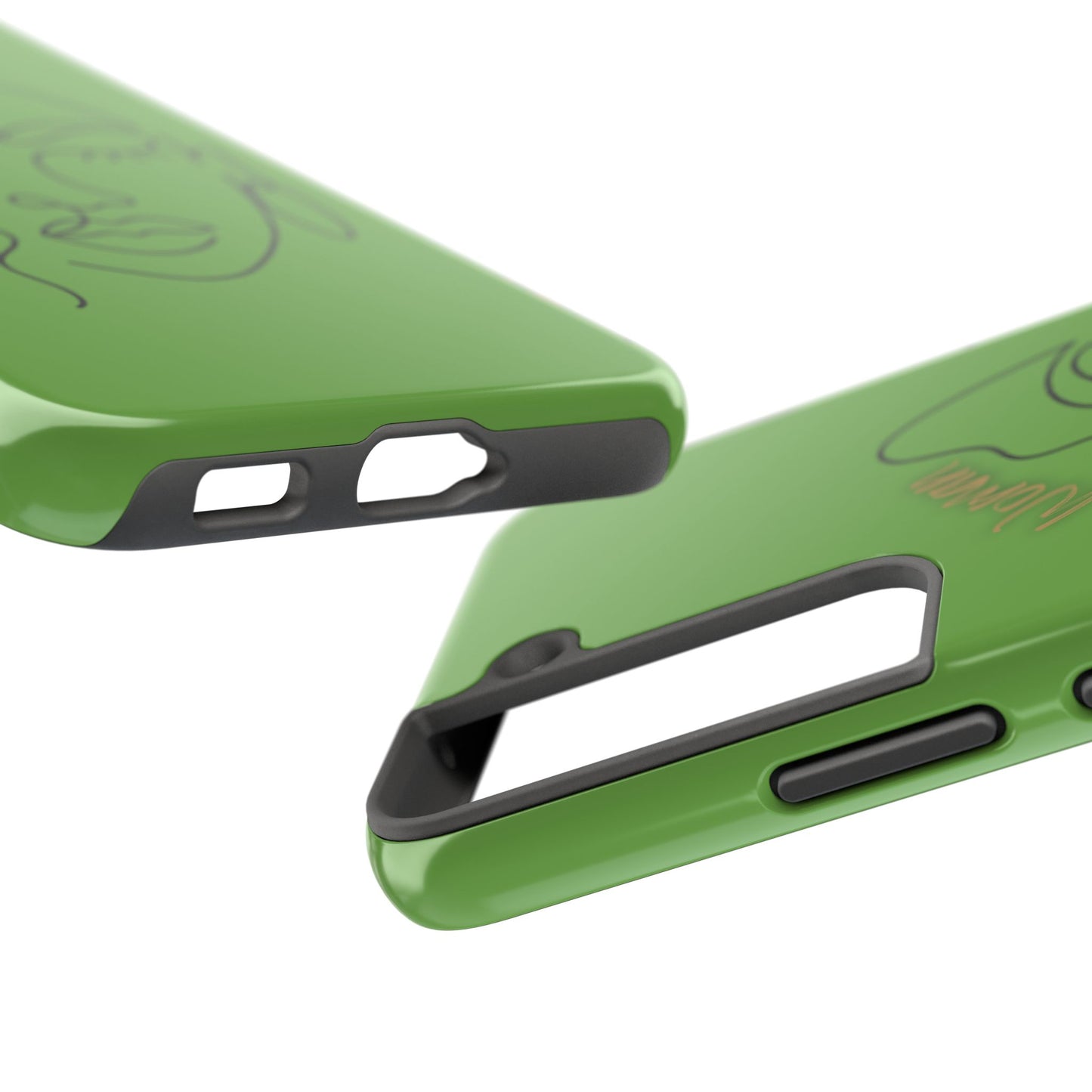 Natural Woman Half Face (BL)Tough Phone Case GREEN