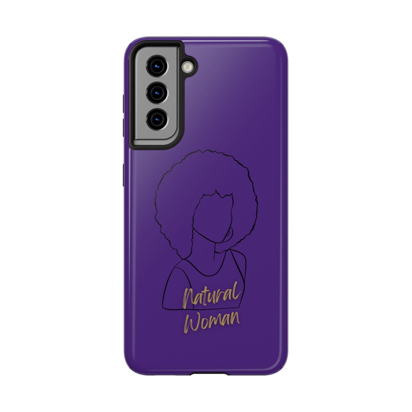 Natural Woman Afro (BL)Tough Phone Cases PURPLE