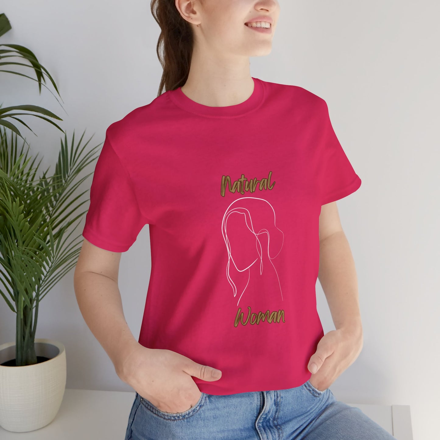 Natural Woman Hanging Hair (WL) Short Sleeve T-Shirt
