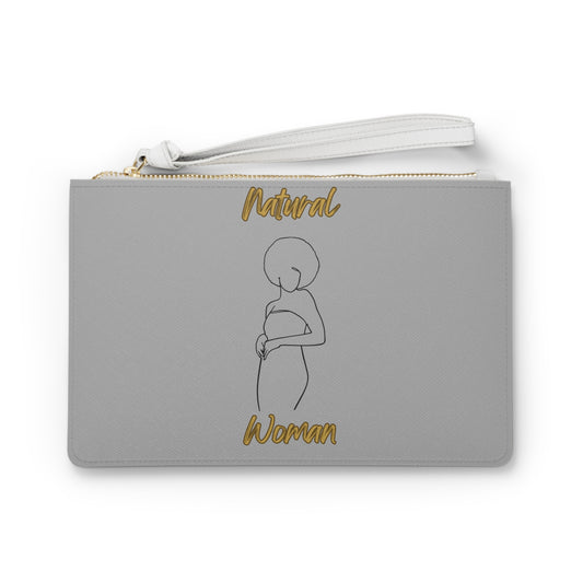Natural Woman Sho Nuff (BL) Clutch Bag LIGHT GREY