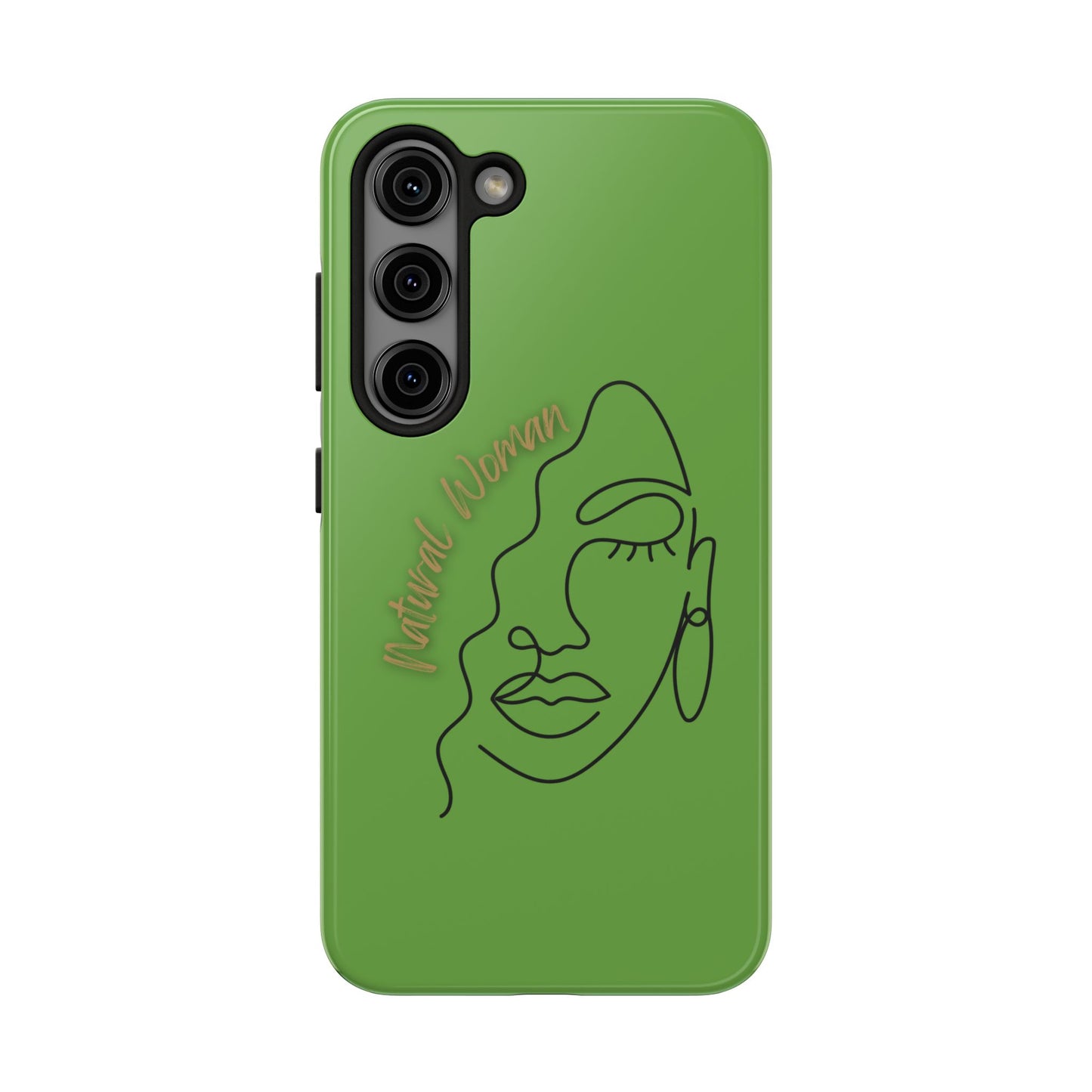 Natural Woman Half Face (BL)Tough Phone Case GREEN