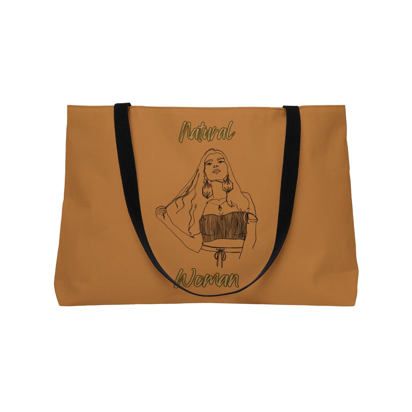 Natural Woman Thinking (BL) Weekender Tote Bag LIGHT BROWN
