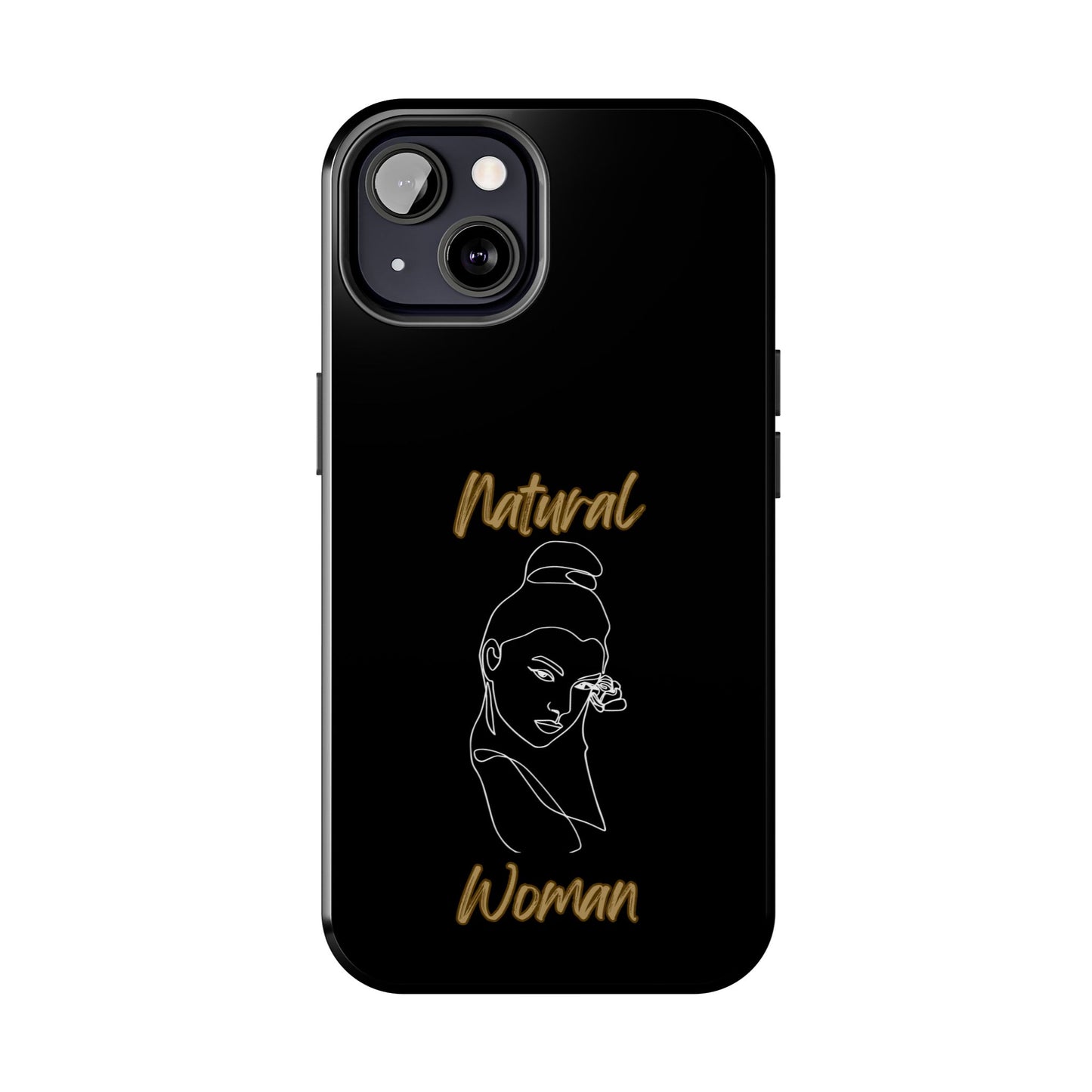 Natural Woman Sassy Bun (WL) Tough Phone Cases BLACK
