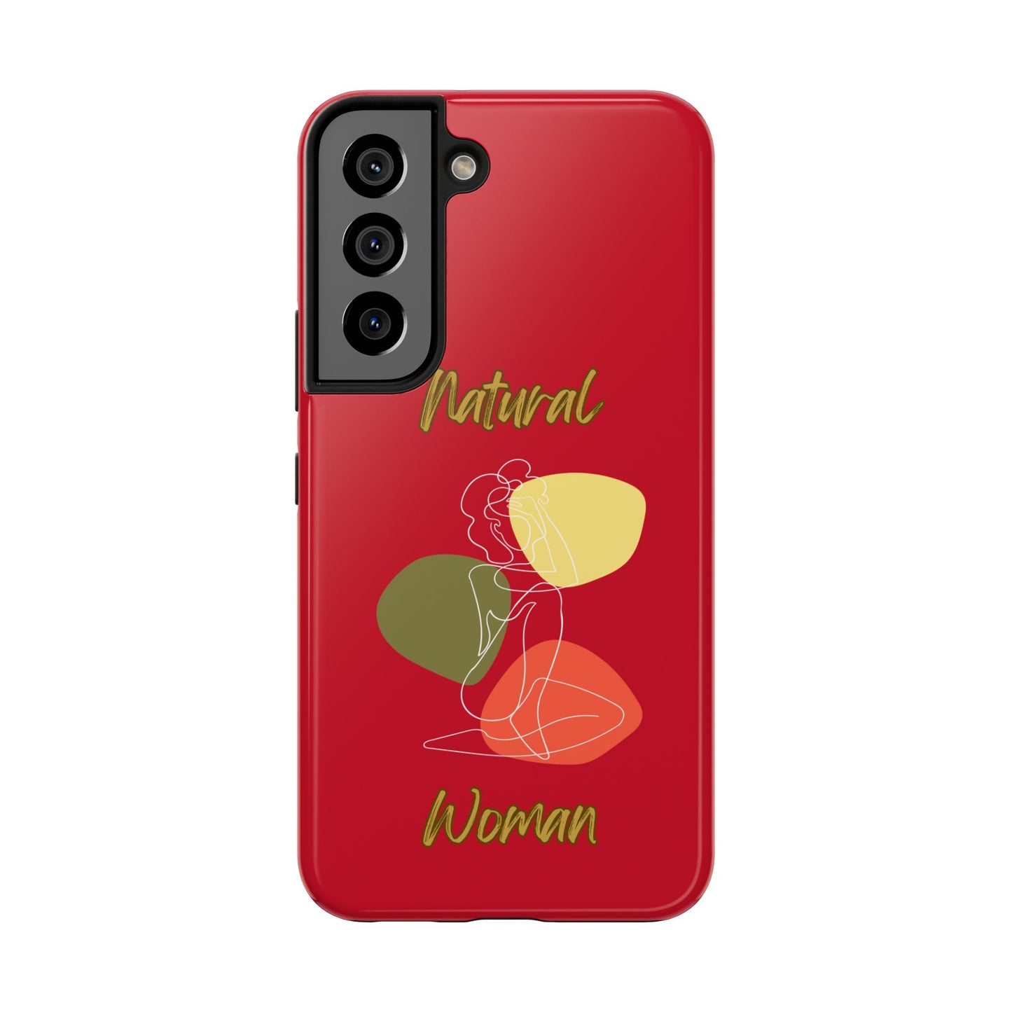 Natural Woman Colorful Pose (WL)Tough Phone Cases DARK RED