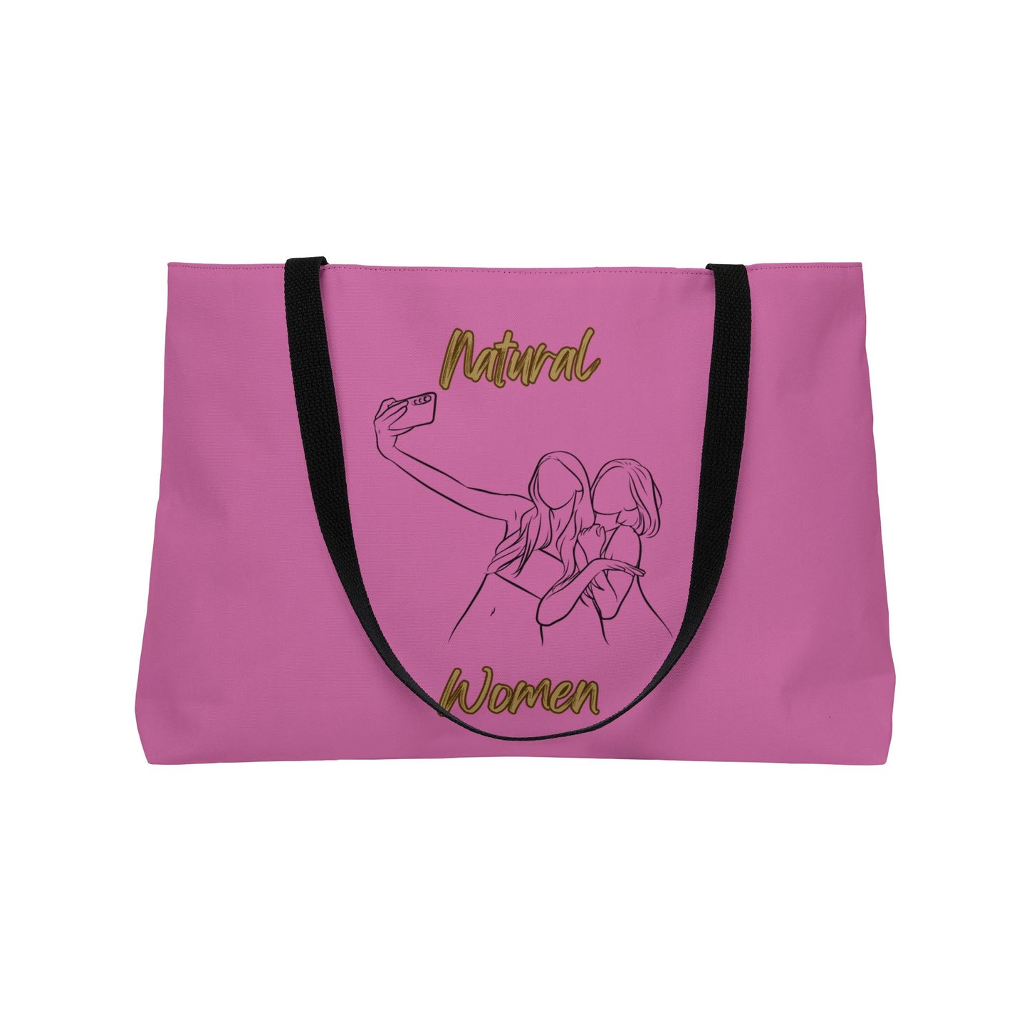 Natural Women Friends Selfie (BL) Weekender Tote Bag LIGHT PINK