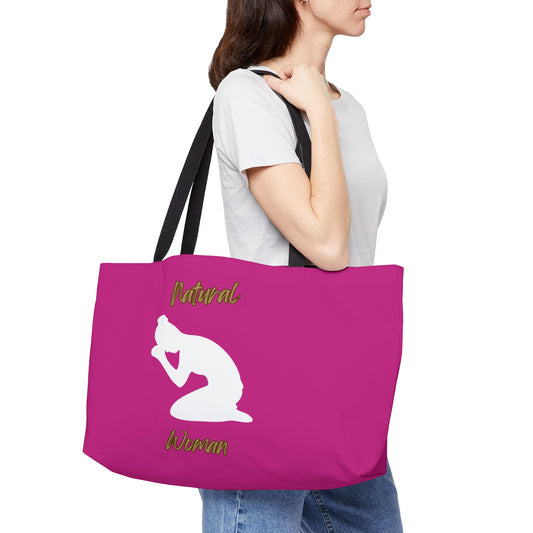 Natural Woman Pray (WL) Weekender Tote Bag PINK