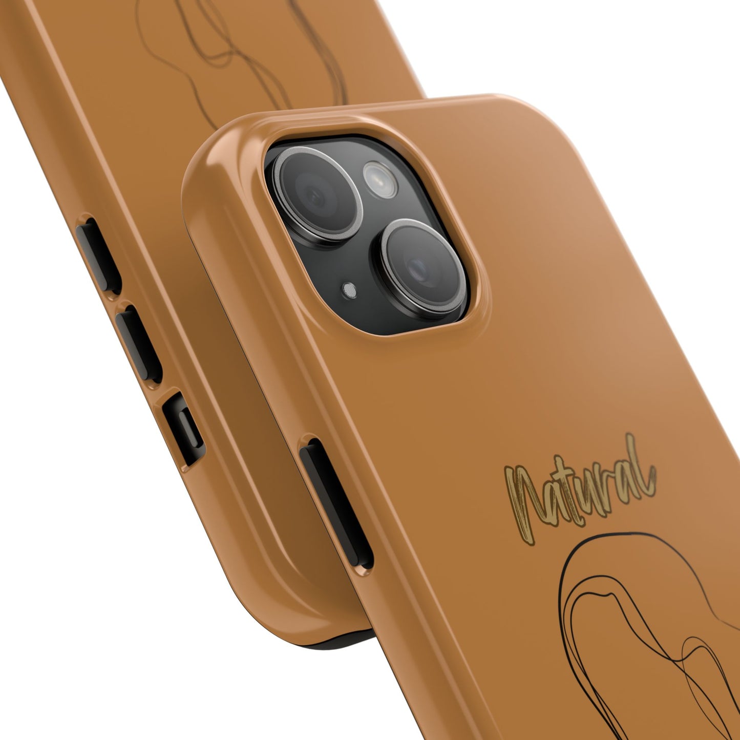 Natural Woman Hanging Hair (BL) Tough Phone Cases LIGHT BROWN