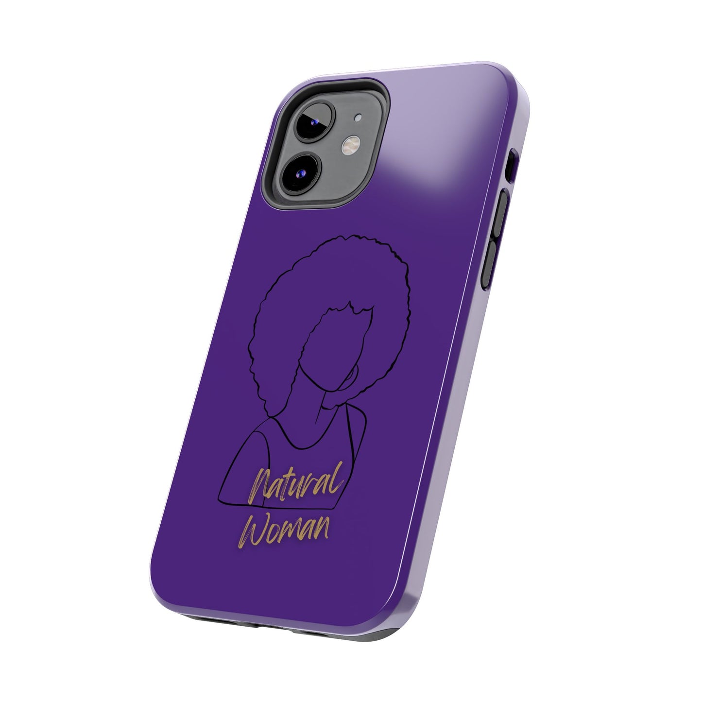 Natural Woman Afro (BL)Tough Phone Cases PURPLE