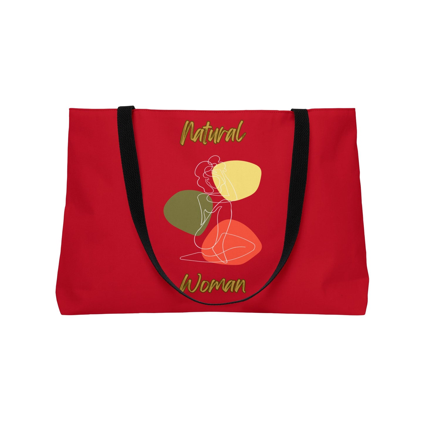 Natural Woman Colorful Pose (WL) Weekender Tote Bag DARK RED