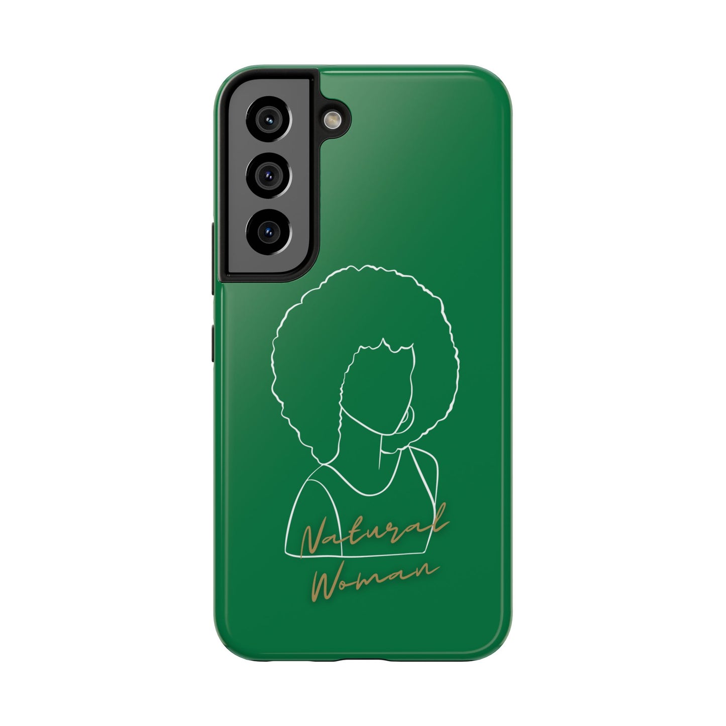 Natural Woman Afro (WL)Tough Phone Cases DARK GREEN