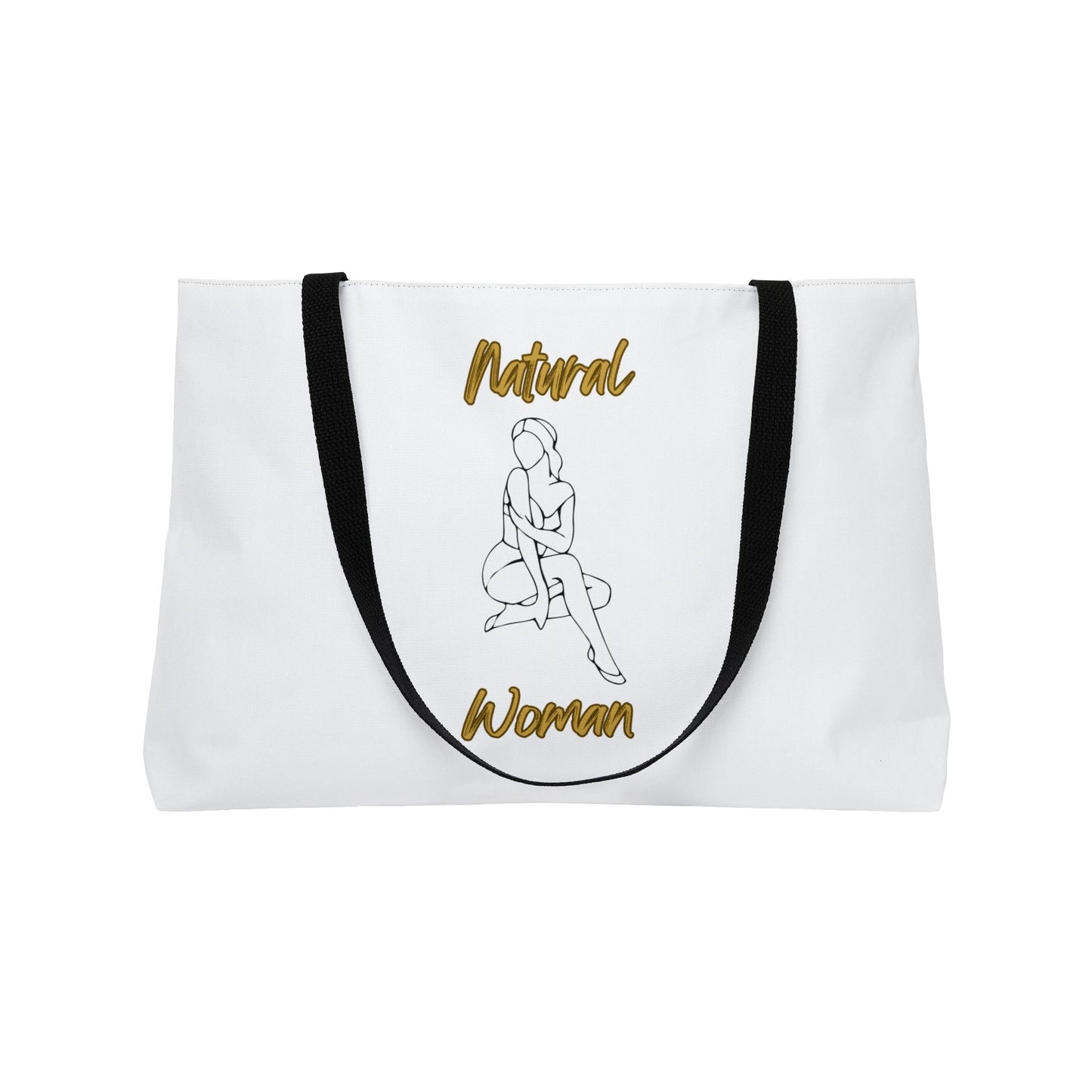 Natural Woman Shoulder Action (BL) Weekender Tote Bag WHITE