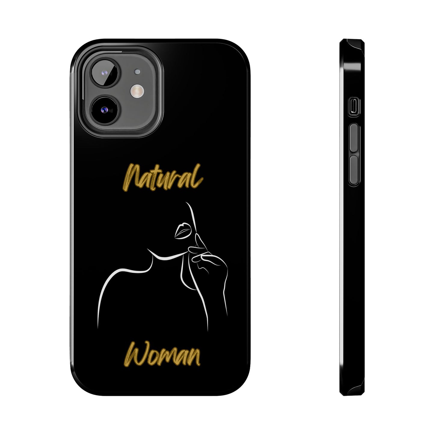 Natural Woman Chin Up (WL)Tough Phone Cases BLACK