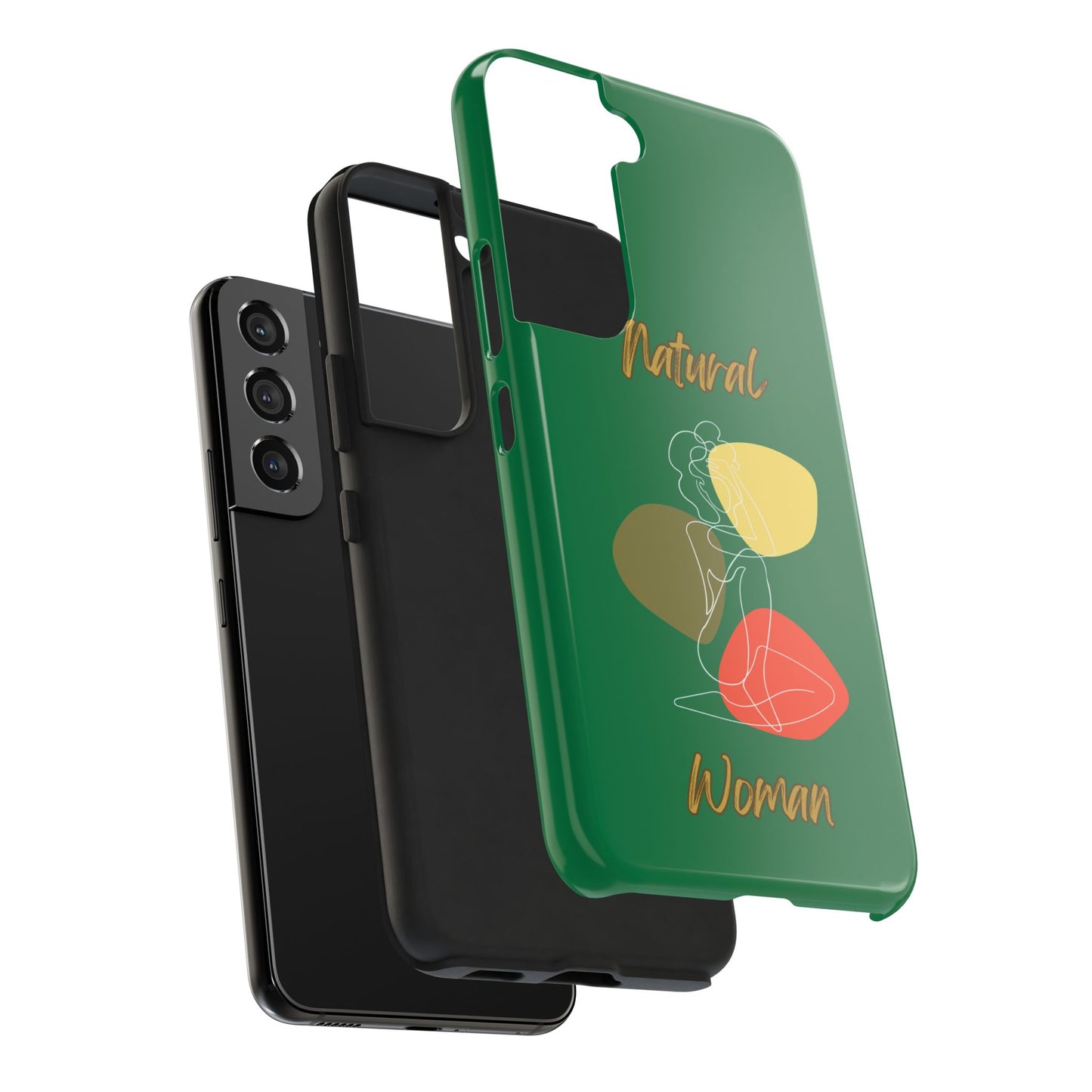 Natural Woman Colorful Pose (WL)Tough Phone Cases DARK GREEN